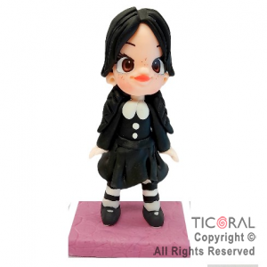 ADORNO MERLINA NI�A ADAMS HALLOWEEN A. PORCELANA FRIA x 1